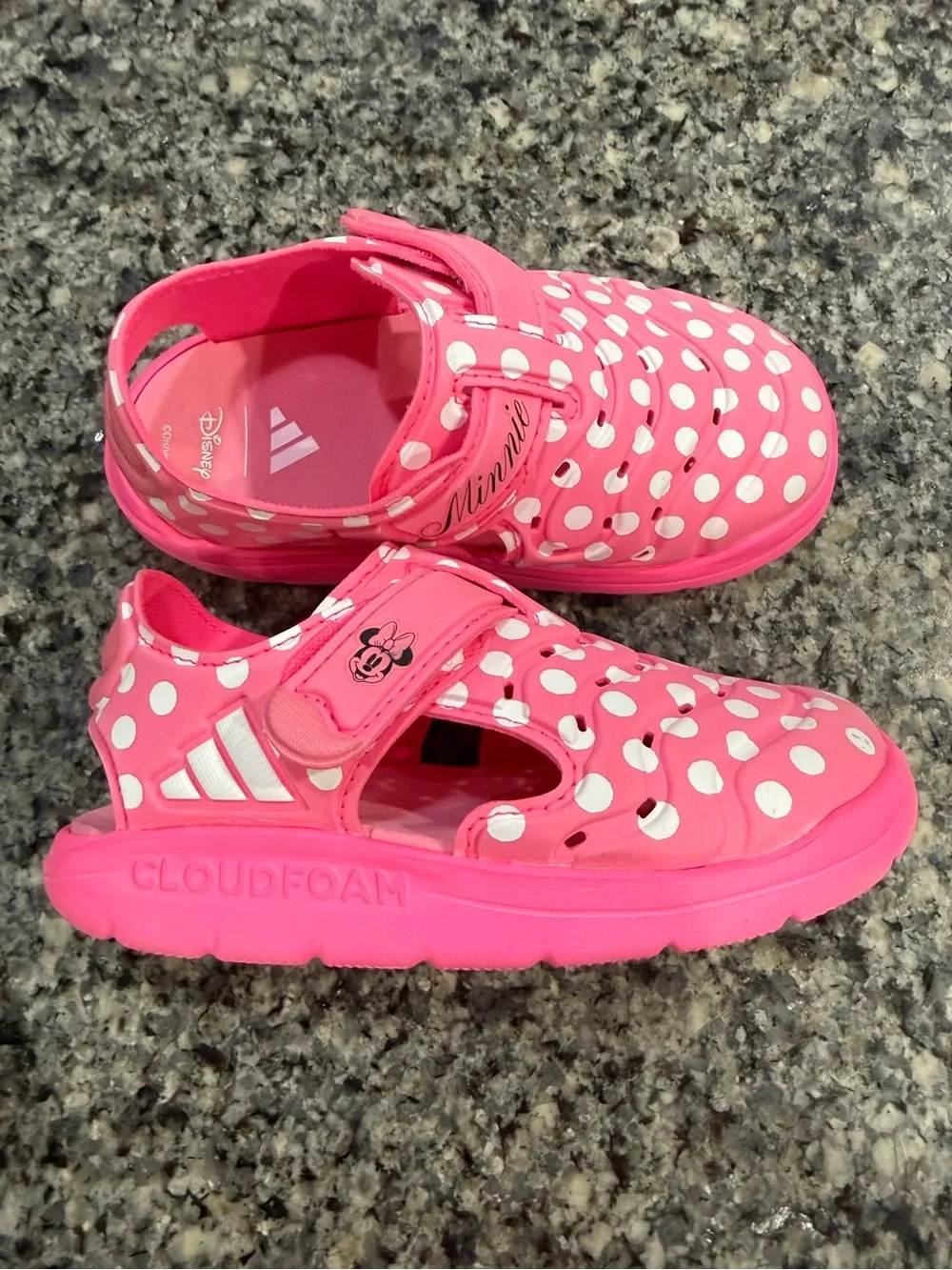 Girls Adidas Cloud Foam Sandals - 9C
